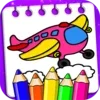 Planes Drawing & Coloring Book