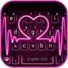 Pink Neon Heart Theme