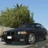 E36 Black Car Drift