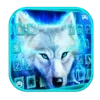 Blue Night Wolf Keyboard Theme