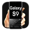 Black Galaxy S9 Keyboard Theme