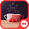 Love Wallpaper Pair Mugs with HeartsTheme