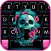 Roses Floral Skull Keyboard Th