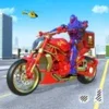 Superhero Bike Delivery Taxi