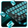 Cyan Metal Keyboard Theme