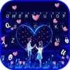 Neon Love Couple Keyboard Background