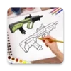 How to Draw Weapons Step by St