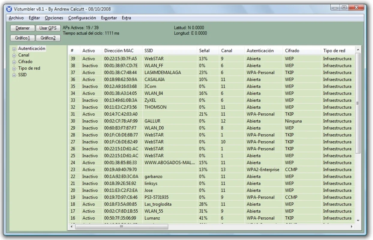 Vistumbler for Windows - Wireless Network Discovery