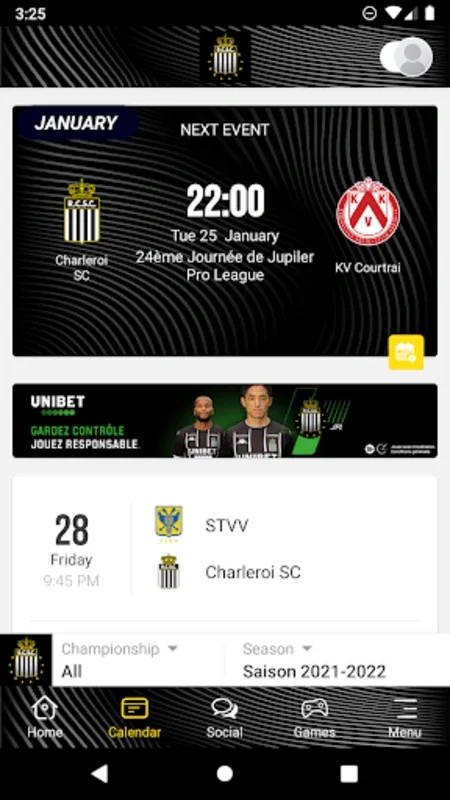 Royal Charleroi Sporting Club for Android - Unparalleled Fan Experience