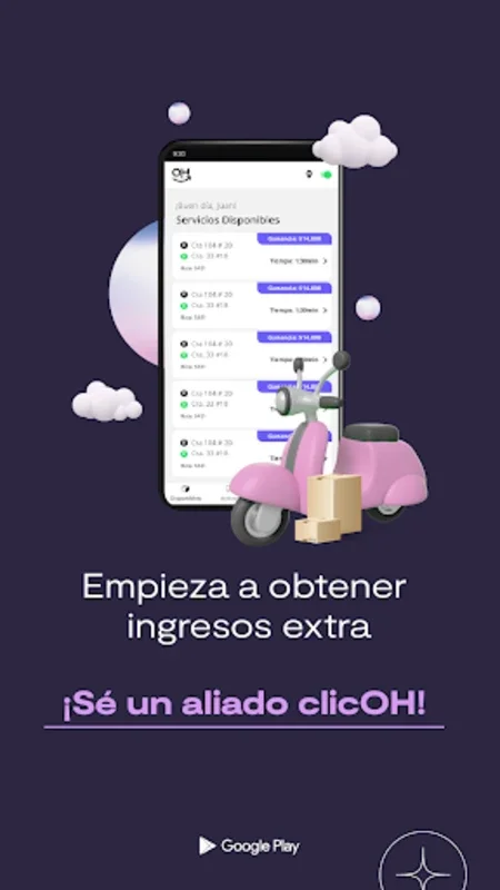 clicOH Aliados for Android - Efficient Parcel Delivery App