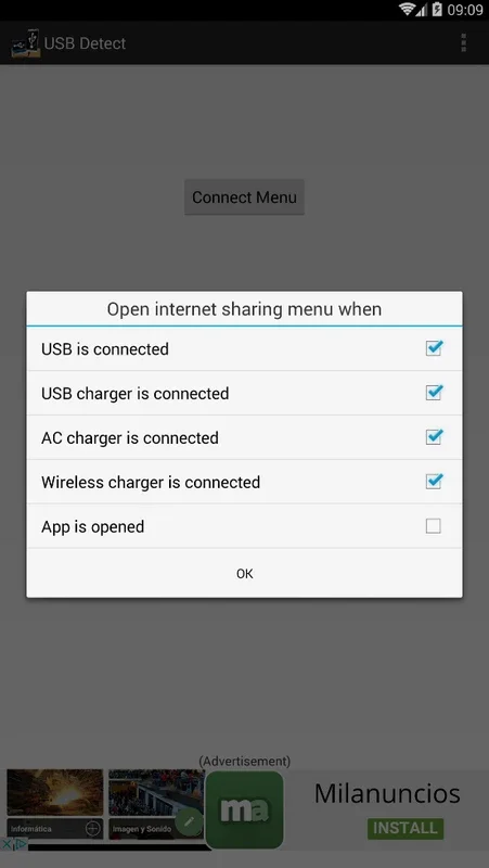 USB Detect for Android - Easy PC Internet Connection