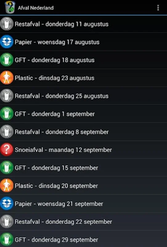 Afval Nederland for Android - Manage Waste with Digital Calendar