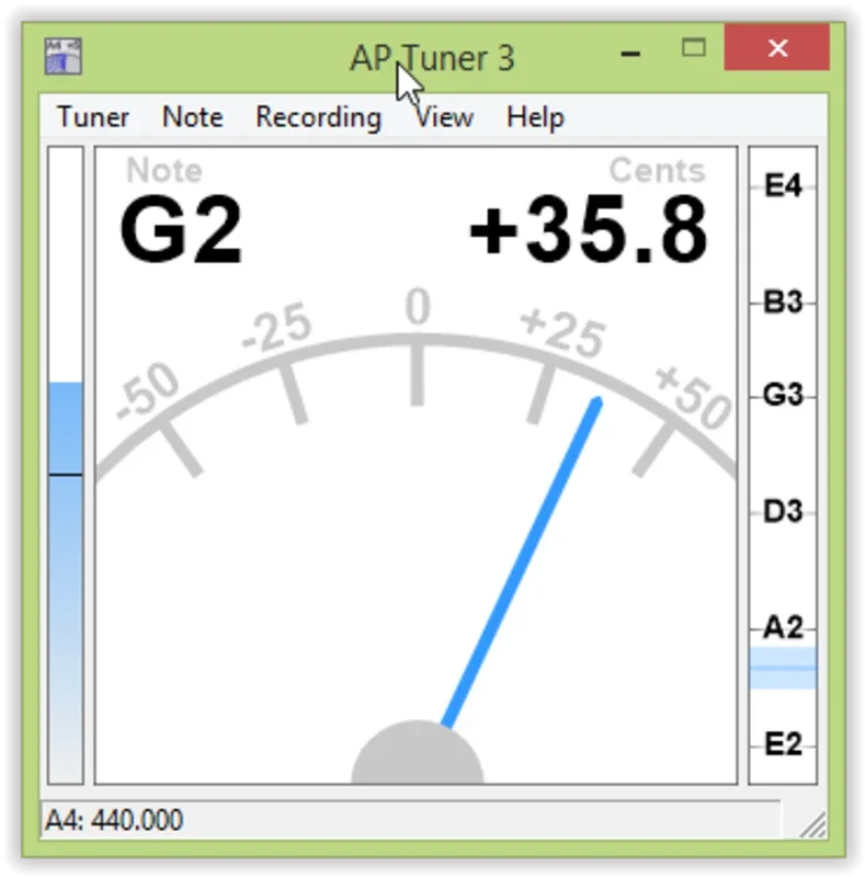 APTuner for Windows - Precise Instrument Tuning