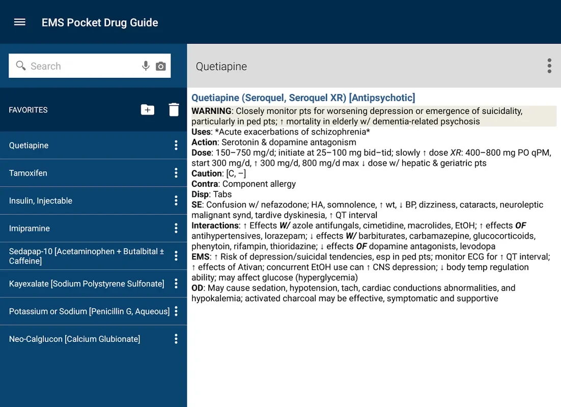 EMS Pocket Drug Guide for Android - Handy Drug Reference