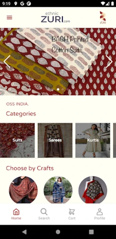 Ethnic Zuri for Android - Discover Authentic Indian Textiles