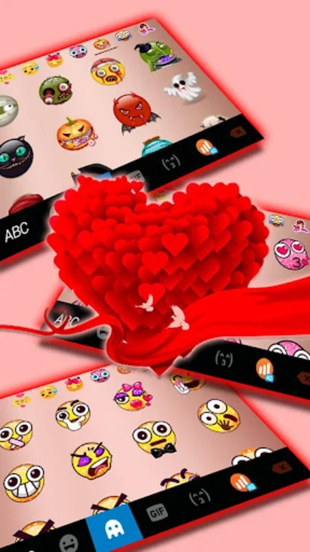 Valentine Red Hearts Theme for Android - Stylish Keyboard