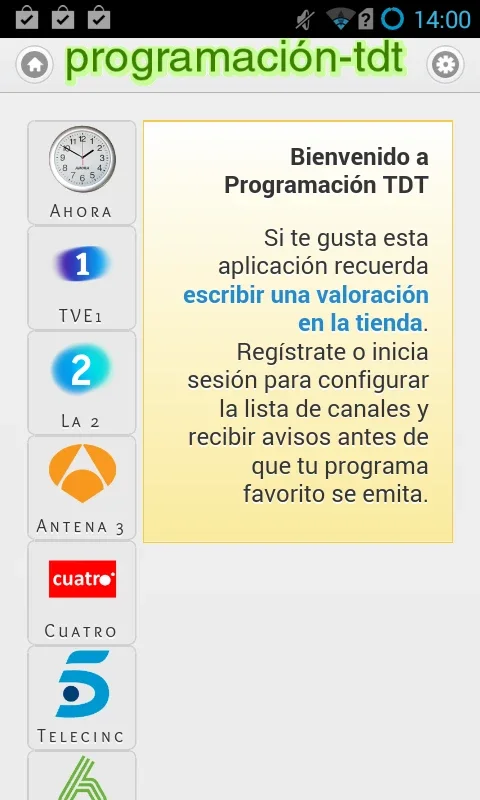 Programacion TDT for Android - Check Spanish TV Schedules