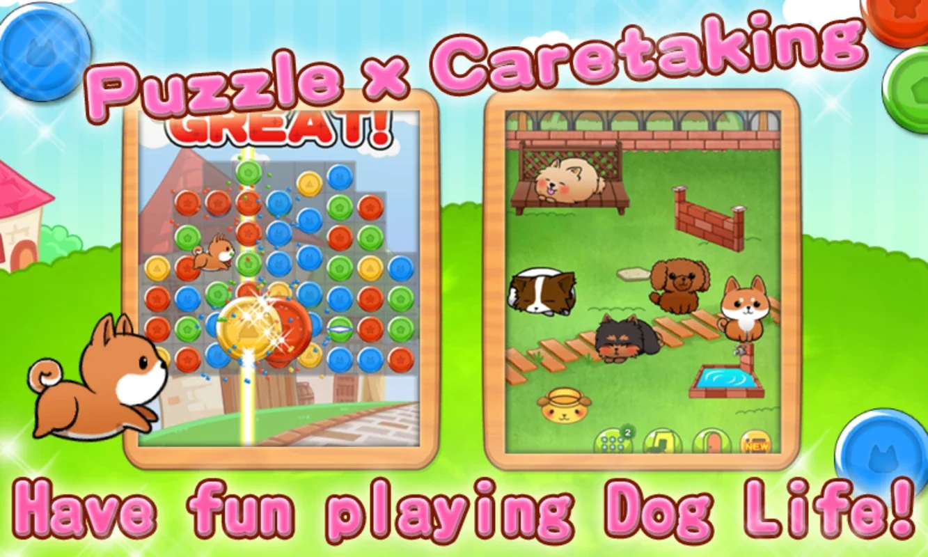 Dog Life for Android - Engaging Puzzles & Pet Care