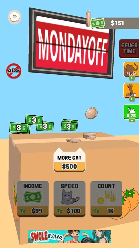 Cat Box Fever for Android - Build a Cat Army and Earn