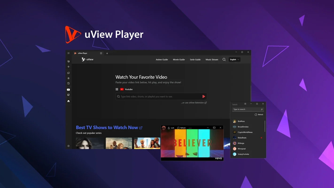 uView Player for Windows - A Free Floating Media Player