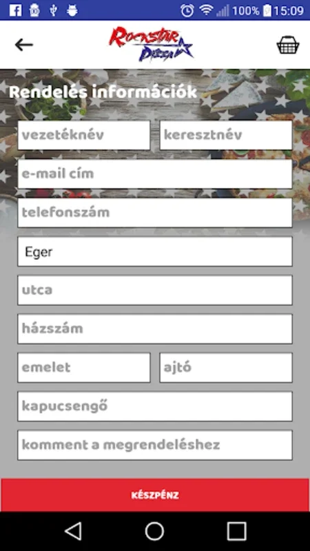 Rockstar Pizza Eger for Android - Effortless Pizza Ordering