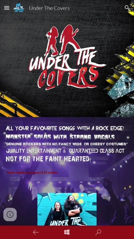 Under The Covers for Windows - An Energetic Rock Experience