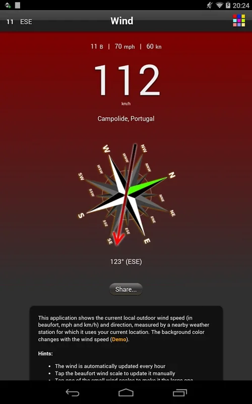 Wind Free for Android - Real-time Wind Info App