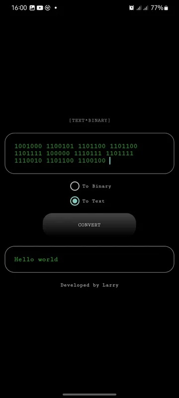 BinaryConverter for Android - Simplifies Text to Binary Conversion