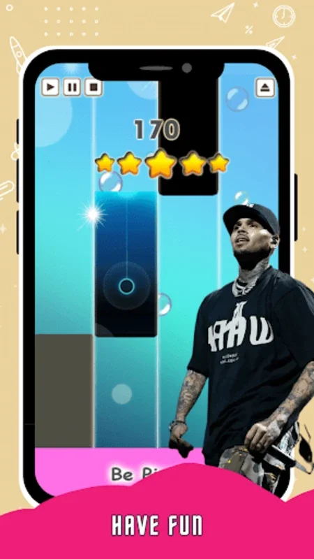 Chris Brown Piano for Android - Enjoy Offline Rhythm Games