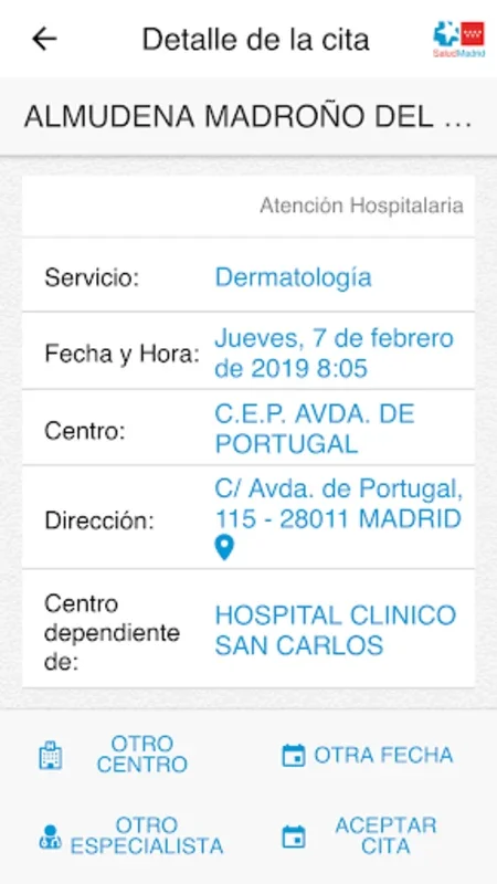 Cita sanitaria for Android - Simplify Madrid Health Appointments