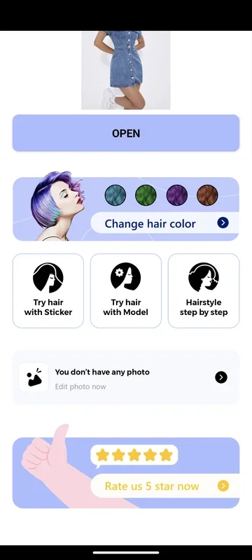 Photo editor: Hair Color Ideas for Android - Hair Color and Style Changes