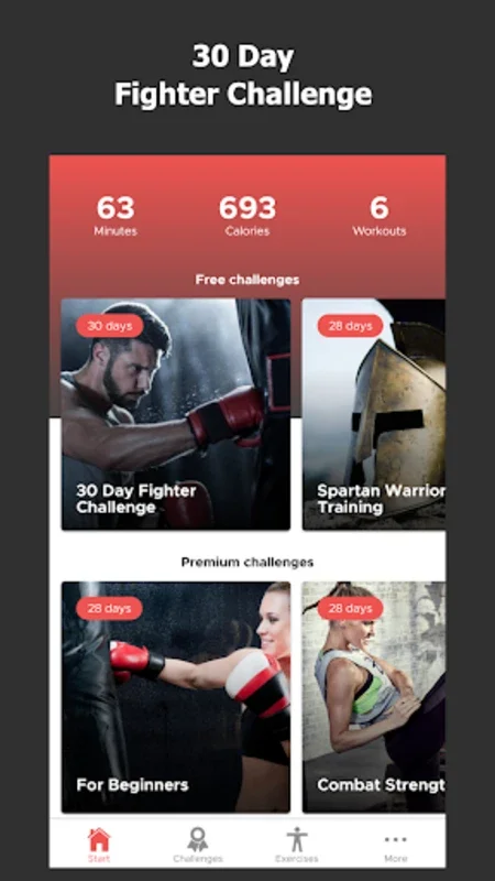 30 Day Fighter Challenge for Android - Transformative Workouts