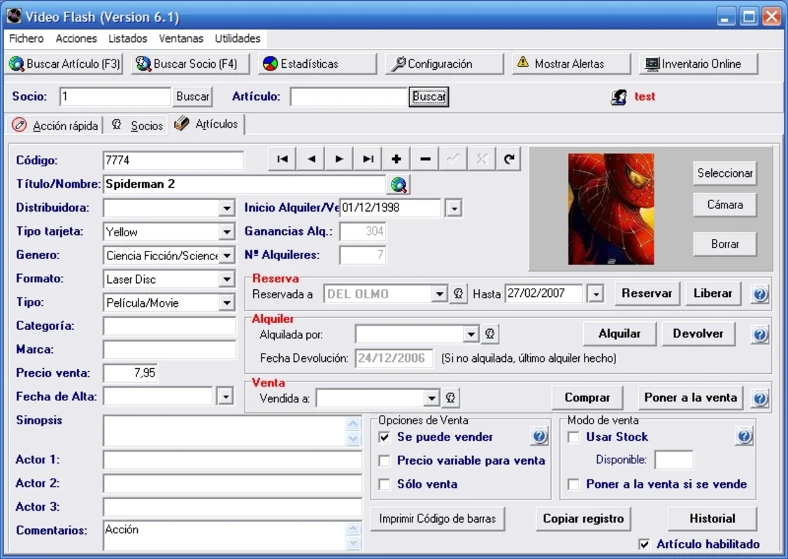 VideoClub Profesional LEM for Windows - Professional Video Club Experience