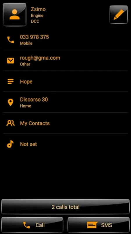 ExDialer Gloss Black Orange theme for Android - Download the APK from AppHuts