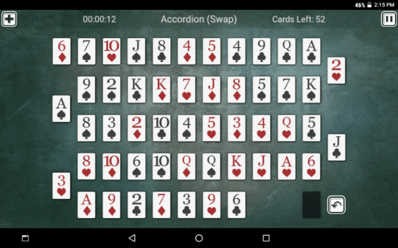 Accordion Solitaire for Android - Engaging Card Game