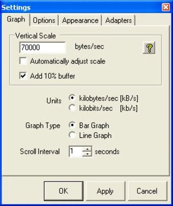 BitMeter II for Windows: Monitor Internet Connection