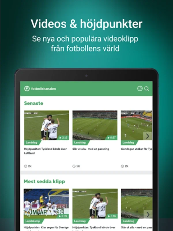 Fotbollskanalen for Android - Comprehensive Football Info