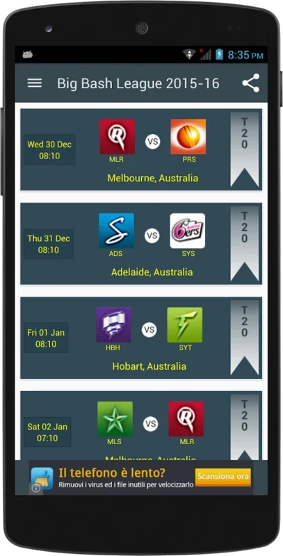 Cricket Buzz for Android - Real - Time Cricket Updates