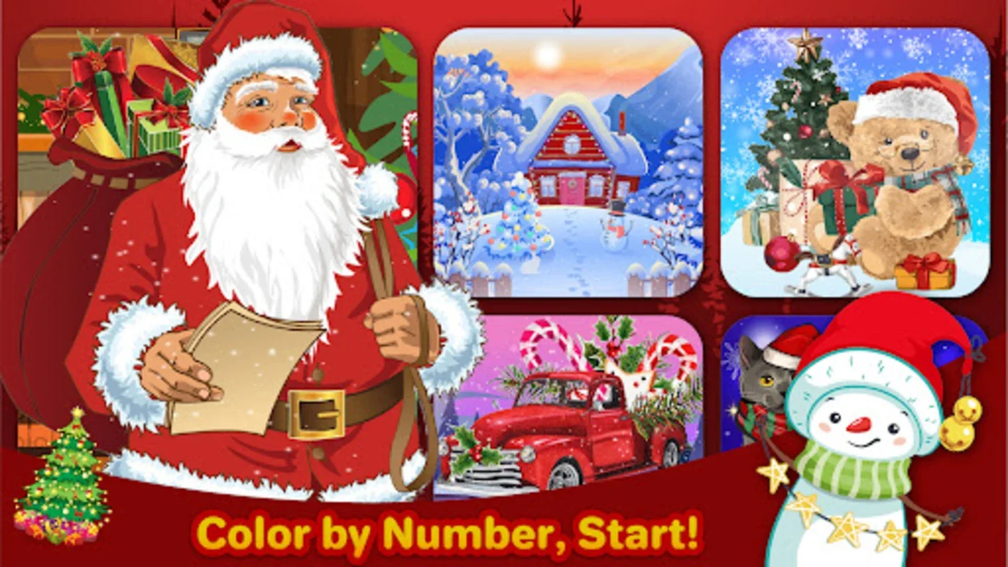 Christmas Color By Number for Android - Unwind with Creativity