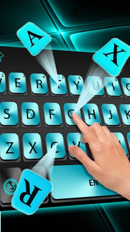 Cyan Metal Keyboard Theme for Android: Stylish & Functional