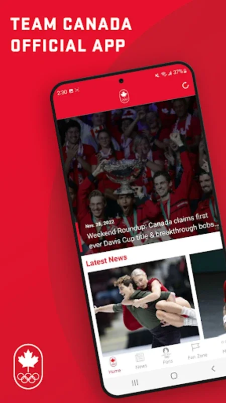 Team Canada Olympic App for Android - Fan Engagement and Exclusive Benefits