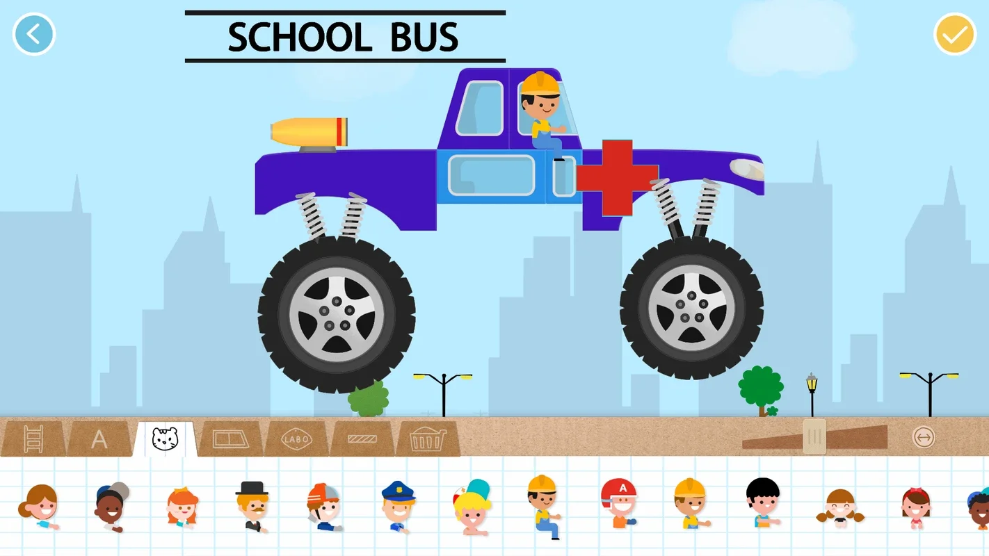 Brick Car 2 Game for Kids - Build TruckTank & Bus for Android: Fun Vehicle Building and Racing