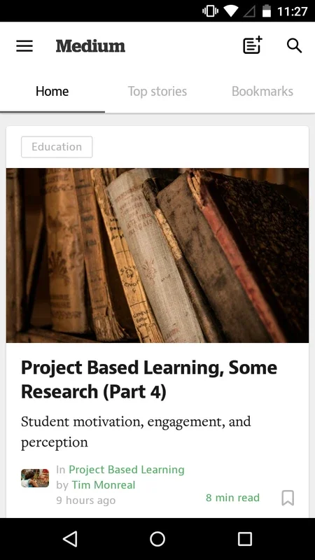Medium for Android - Custom News Reading App