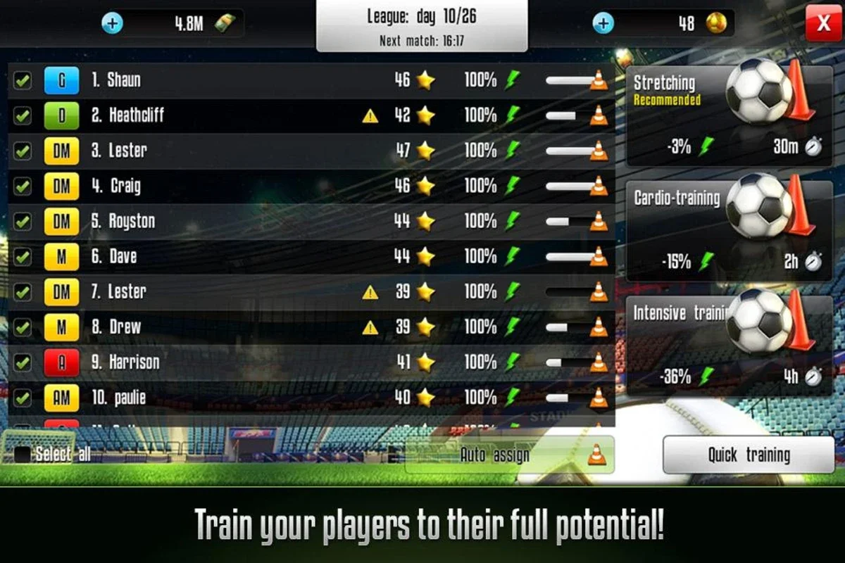 Football Champions for Android - Manage Your Team to Victory