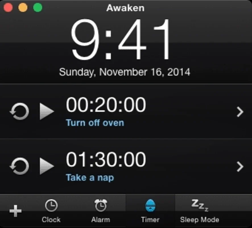 Awaken for Mac - The Versatile Alarm Clock