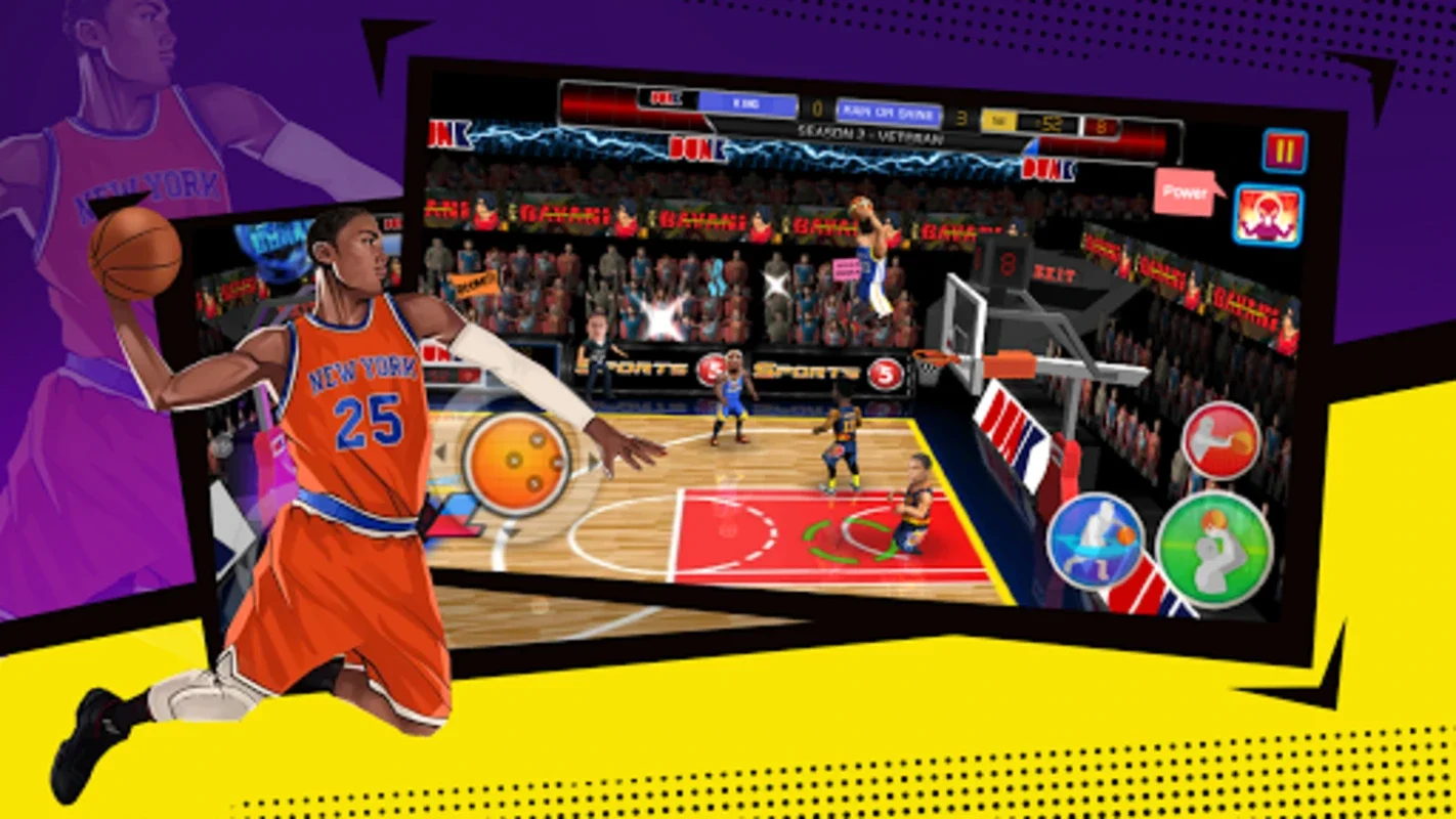 2 VS 2 Basketball Sports for Android - No Downloading Needed