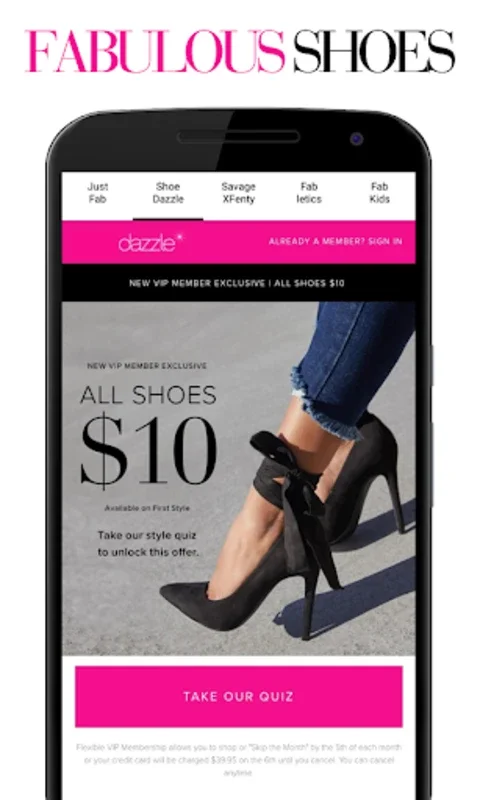 Shoes for Fab Fashion for Android - Stylish Shopping Hub