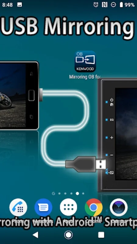 Mirroring OB for KENWOOD on Android - Stream Safely