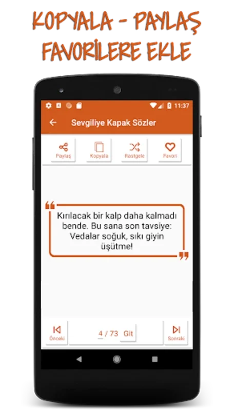 Kapak Sözler (2022) for Android - Engaging Phrases App