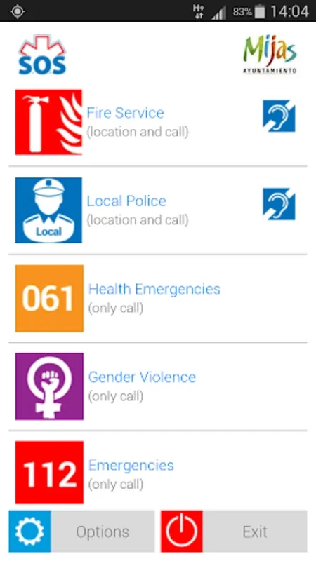 S.O.S. Emergencias for Android - Connect with Emergency Services